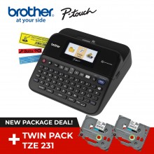Brother PT-D600 Full-Colour LCD Screen with TZe-231V2 Tape